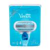 Gillette Venus Poklon set brijač1 kom + zamjenska britvica 1 kom + gel za brijanje Satin Care Pure &amp; Delicate 75 ml
