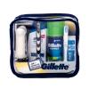 Gillette Mach3 Travel Kit Poklon set britvica 1 kom + pjena za brijanje 75 ml + balzam nakon brijanja 75 ml + šampon 90 ml + zubna pasta 15 ml + zubna četkica 1 kom