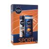 Nivea Men Sport Ultimate Sport Duo Poklon set gel za tuširanje Men Sport 250 ml + antiperspirant Black &amp; White Invisible Ultimate Impact 150 ml