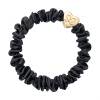 By Eloise London Skinny Silk Scrunchie Gold Heart Gumice za kosu za žene 1 kom Nijansa Black