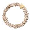 By Eloise London Skinny Silk Scrunchie Gold Heart Gumice za kosu za žene 1 kom Nijansa Sand