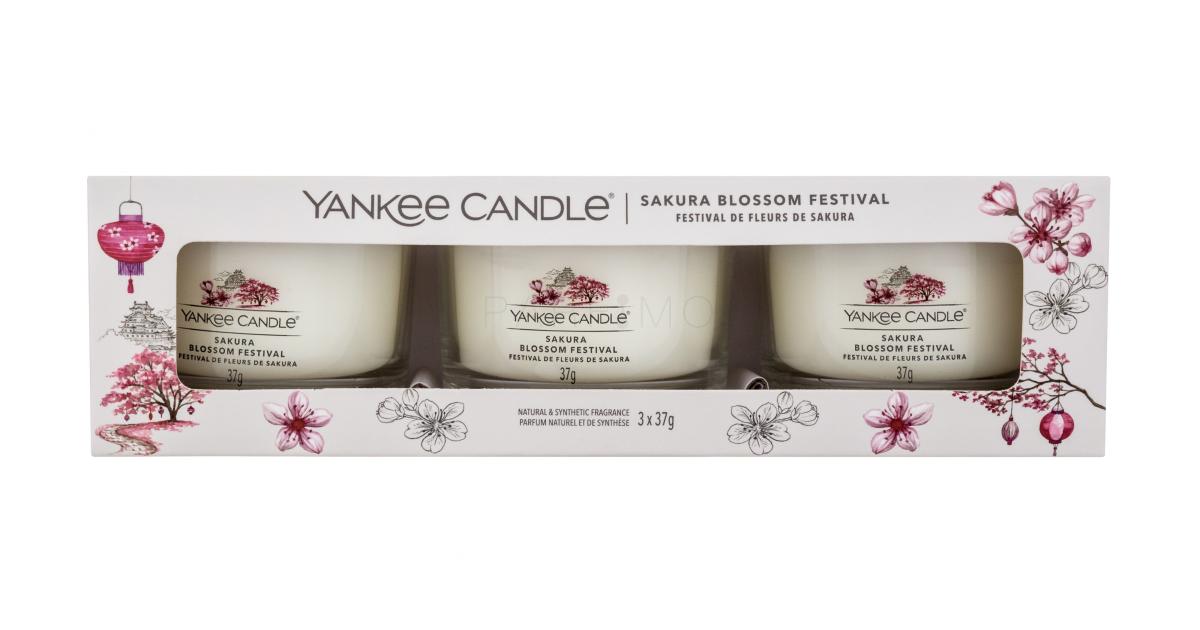 Yankee Candle Sakura Blossom Festival Poklon set mirisna svijeća 3 x 37
