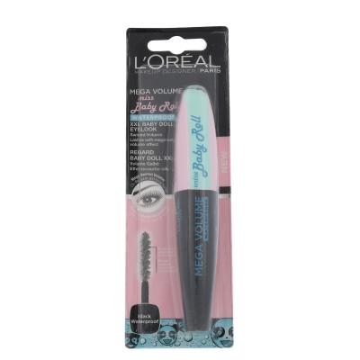 L'Oréal Paris Mega Volume Miss Baby Roll Waterproof Maskara za žene 9,1 ml Nijansa Black Waterproof