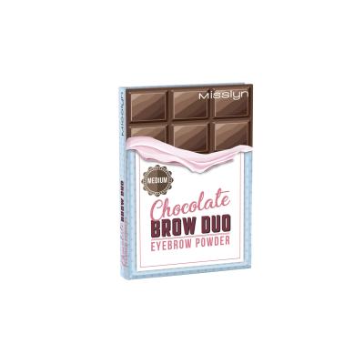 Misslyn Chocolate Brow Duo Paletica za obrve za žene 5 g Nijansa 4 Medium Chocolate