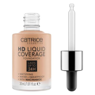 Catrice HD Liquid Coverage 24H Puder za žene 30 ml Nijansa 040 Warm Beige