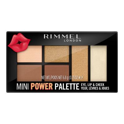 Rimmel London Mini Power Palette Paleta za konturiranje za žene 6,8 g Nijansa 002 Sassy
