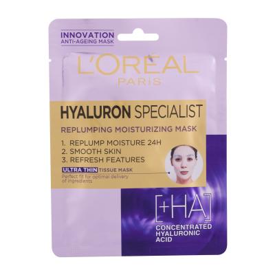 L&#039;Oréal Paris Hyaluron Specialist Replumping Moisturizing Maska za lice za žene 1 kom
