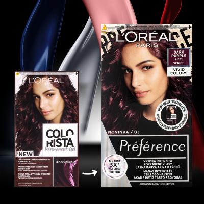 L&#039;Oréal Paris Colorista Permanent Gel Boja za kosu za žene 60 ml Nijansa Dark Purple