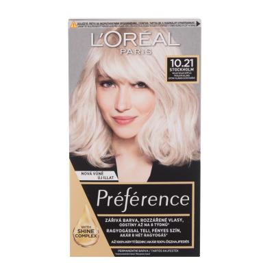 L&#039;Oréal Paris Préférence Boja za kosu za žene 60 ml Nijansa 10,21 Stockholm