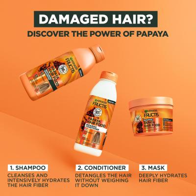 Garnier Fructis Hair Food Papaya Repairing Shampoo Šampon za žene 350 ml