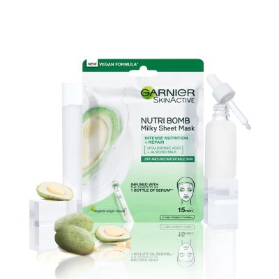 Garnier Skin Naturals Nutri Bomb Almond Milk + Hyaluronic Acid Maska za lice za žene 1 kom