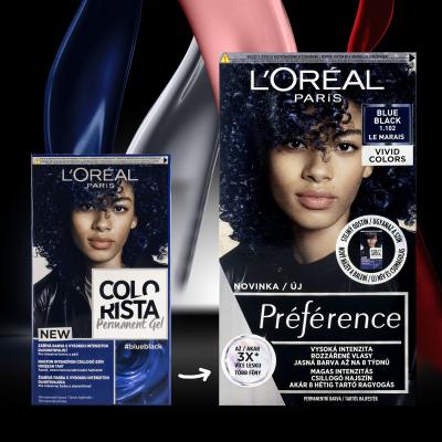 L&#039;Oréal Paris Colorista Permanent Gel Boja za kosu za žene 60 ml Nijansa Blue Black