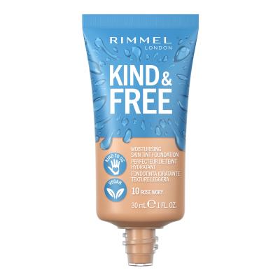Rimmel London Kind &amp; Free Skin Tint Foundation Puder za žene 30 ml Nijansa 10 Rose Ivory
