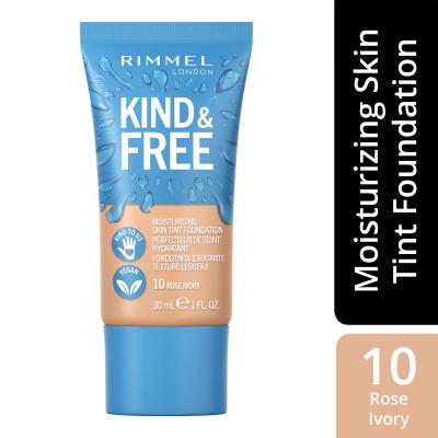 Rimmel London Kind &amp; Free Skin Tint Foundation Puder za žene 30 ml Nijansa 10 Rose Ivory