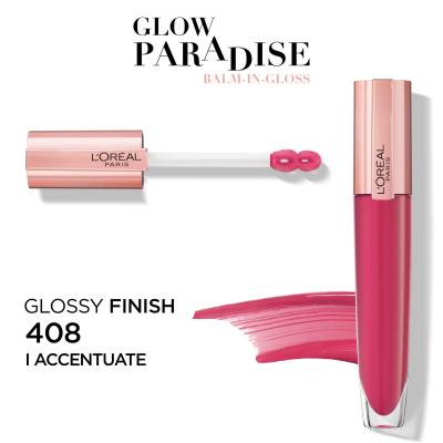 L&#039;Oréal Paris Glow Paradise Balm In Gloss Sjajilo za usne za žene 7 ml Nijansa 408 I Accentuate