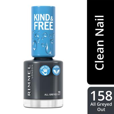 Rimmel London Kind &amp; Free Lak za nokte za žene 8 ml Nijansa 158 All Greyed Out