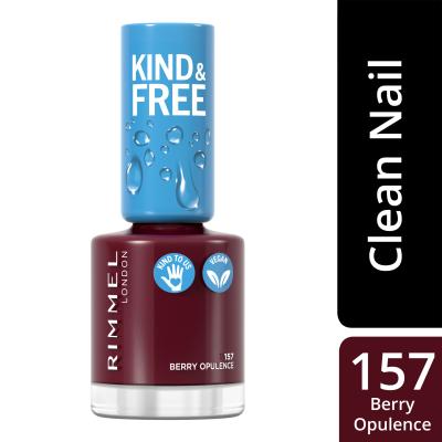 Rimmel London Kind &amp; Free Lak za nokte za žene 8 ml Nijansa 157 Berry Opulence