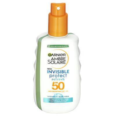 Garnier Ambre Solaire Invisible Protect Refresh Spray SPF50 Proizvod za zaštitu od sunca za tijelo 200 ml