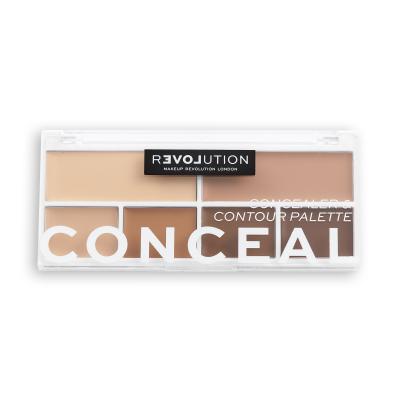Revolution Relove Conceal Me Concealer &amp; Contour Palette Paleta za konturiranje za žene 11,2 g Nijansa Medium