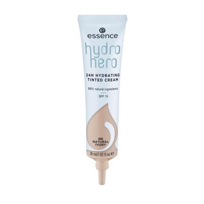 Essence Hydro Hero 24H Hydrating Tinted Cream SPF15 Puder za žene 30 ml Nijansa 05 Natural Ivory