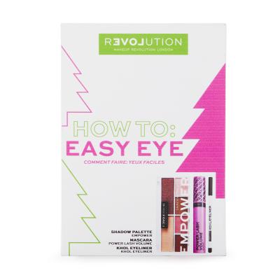Revolution Relove How To: Easy Eye Poklon set maskara Power Lash Volume Mascara 7 ml + paleta sjenki Empower Shadow Palette 5,2 g + olovka za oči Khol Eyeliner 1,2 g crna