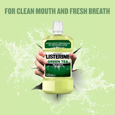 Listerine Green Tea Mild Taste Mouthwash Vodice za ispiranje usta 500 ml