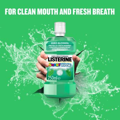 Listerine Smart Rinse Mild Mint Mouthwash Vodice za ispiranje usta za djecu 250 ml