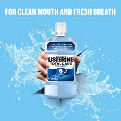 Listerine Total Care Stay White Mouthwash 6 in 1 Vodice za ispiranje usta 500 ml