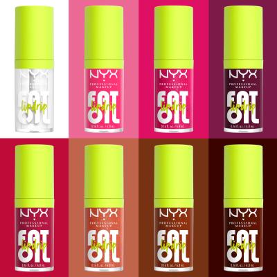 NYX Professional Makeup Fat Oil Lip Drip Ulje za usne za žene 4,8 ml Nijansa 06 Follow Black