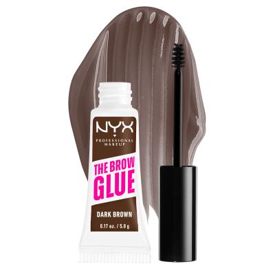 NYX Professional Makeup The Brow Glue Instant Brow Styler Gel za obrve i pomada za žene 5 g Nijansa 04 Dark Brown