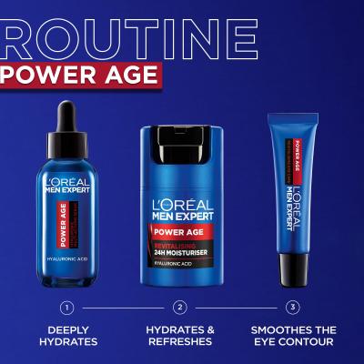 L&#039;Oréal Paris Men Expert Power Age Hyaluronic Multi-Action Serum Serum za lice za muškarce 30 ml