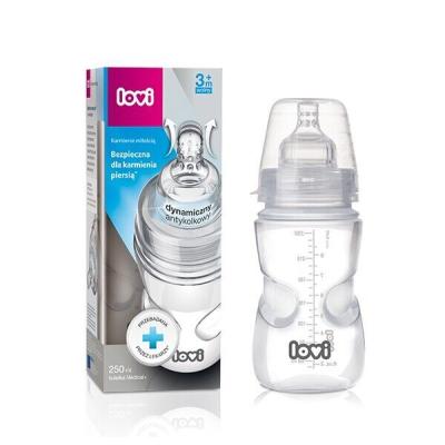 LOVI Medical+ Bottle 3m+ Slow Bočica za bebe za djecu 250 ml