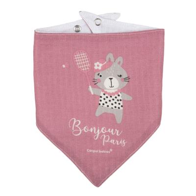 Canpol babies Bonjour Paris Muslin Bib Pink Podbradnjak za bebe za djecu 2 kom