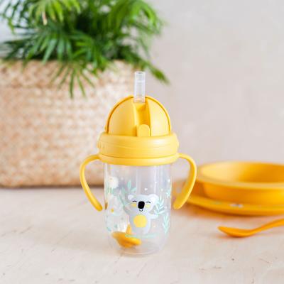 Canpol babies Exotic Animals Non-Spill Expert Cup With Weighted Straw Yellow Čašica za djecu 270 ml