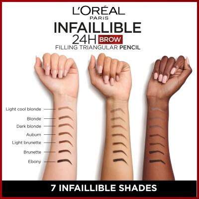 L&#039;Oréal Paris Infaillible Brows 24H Filling Triangular Pencil Olovka za obrve za žene 1 ml Nijansa 06 Dark Blonde