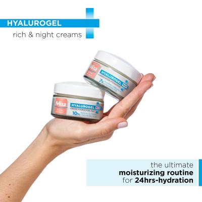 Mixa Hyalurogel Poklon set dnevna krema za lice Hyalurogel Light 50 ml + noćna krema za lice Hyalurogel Night 50 ml