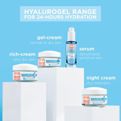 Mixa Hyalurogel Poklon set dnevna krema za lice Hyalurogel Light 50 ml + noćna krema za lice Hyalurogel Night 50 ml