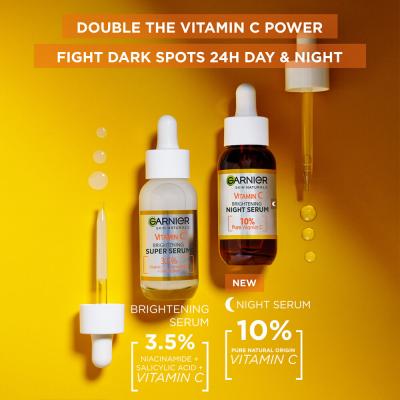 Garnier Skin Naturals Vitamin C Brightening Night Serum Serum za lice za žene 30 ml