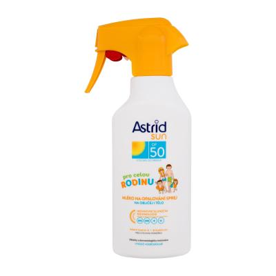 Astrid Sun Family Milk Spray SPF50 Proizvod za zaštitu od sunca za tijelo 270 ml