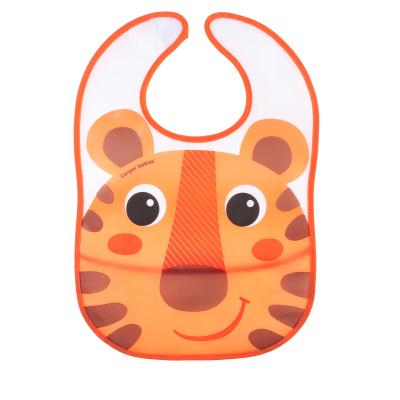 Canpol babies Hello Little Plastic Bib Orange Podbradnjak za bebe za djecu 1 kom