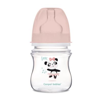 Canpol babies Exotic Animals Easy Start Anti-Colic Bottle Pink 0m+ Bočica za bebe za djecu 120 ml