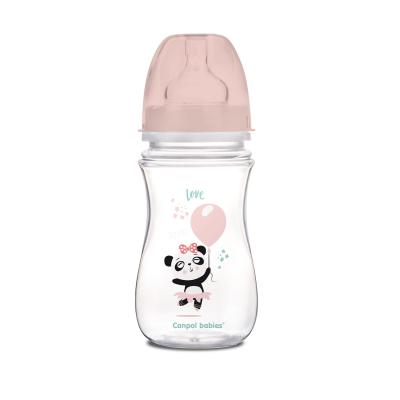 Canpol babies Exotic Animals Easy Start Anti-Colic Bottle Pink 3m+ Bočica za bebe za djecu 240 ml