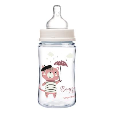 Canpol babies Bonjour Paris Easy Start Anti-Colic Bottle Pink 3m+ Bočica za bebe za djecu 240 ml