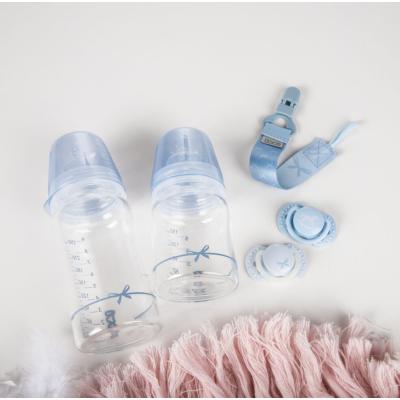 LOVI Baby Shower Glass Bottle Blue 0m+ Bočica za bebe za djecu 150 ml