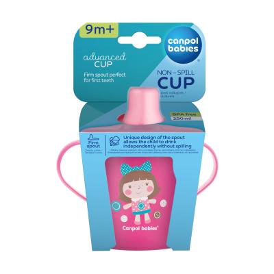 Canpol babies Toys Non-Spill Cup Pink 9m+ Čašica za djecu 250 ml
