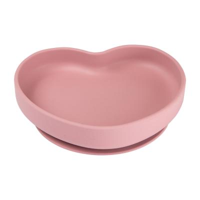 Canpol babies Silicone Suction Plate Heart Pink Zdjelica za djecu 300 ml