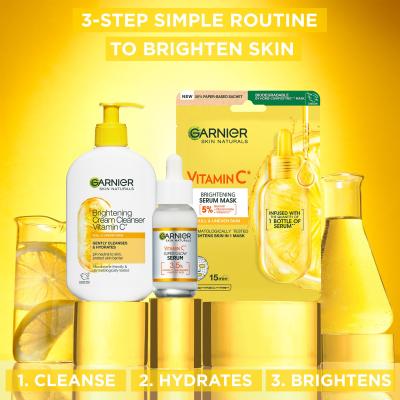 Garnier Skin Naturals Vitamin C Brightening Cream Cleanser Krema za čišćenje za žene 250 ml