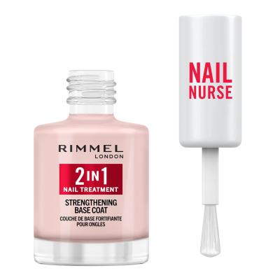 Rimmel London Nail Nurse 2in1 Strenghtening Base Coat Lak za nokte za žene 12 ml