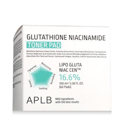 APLB Glutathione Niacinamide Toner Pad Losion i sprej za lice 60 kom