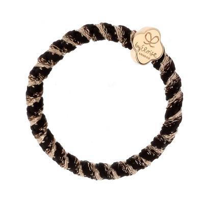 By Eloise London Woven Gold Quatrefoil Gumice za kosu za žene 1 kom Nijansa Golden Graphite